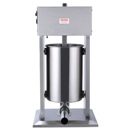 VEVOR Electric Sausage Stuffer, 12 L / 25 LBS Vertical Meat Stuffer, 200W Motor, Stepless Speed Control and Foot Pedal, Made of Food-grade 304 Stainless Steel, 5 Stuffing Tubes for Home, Commercial