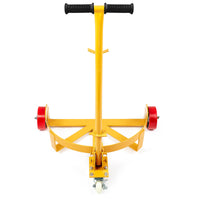 VEVOR 250L Drum Dolly, 544 kg Load Capacity, Barrel Dolly Cart Drum Caddy Round Dolly Steel Low Profile, Heavy Duty Steel Frame with Adjustable Handle 3 Wheels, for Workshop Factory Warehouse