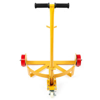 VEVOR 250L Drum Dolly, 544 kg Load Capacity, Barrel Dolly Cart Drum Caddy Round Dolly Steel Low Profile, Heavy Duty Steel Frame with Adjustable Handle 3 Wheels, for Workshop Factory Warehouse