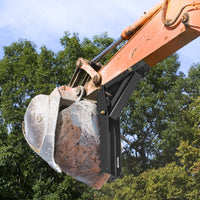 VEVOR 32 inch Backhoe Excavator Thumb Attachments Weld On Adjustable Boom Tractor Excavator 1/2Inch Teeth Thick Steel Plate Assembly 12MM Bolt-On Design