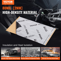 VEVOR Car Sound Deadening Mat, 80 mil 3.3sq.m Car Sound Dampening Material, Butyl Automotive Sound Deadener, Noise Insulation and Vibration Dampening Material for Car