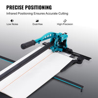 VEVOR Manual Tile Cutter, 1000mm, Porcelain Ceramic Tile Cutter with Tungsten Carbide Cutting Wheel, Infrared Positioning, Anti-Skid Feet, Durable Rails for professional installers or beginners