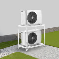 VEVOR Mini Split Ground Stand, Anti-Vibration Mini Split Stand for 9000-18000 BTU Ductless Air Conditioner Heat Pump, Heavy Duty AC Base Bracket Floor Mount w/ 250kg Max. Load,Dual Levels