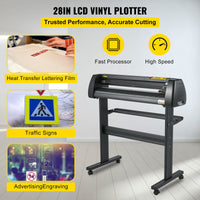 VEVOR 28 Inch Vinyl Cutter Machine With Floor Stand Vinly Sign Cutting Plotter Starter Bundle Kit Software Adjustable Force & Speed