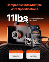 VEVOR MIG Welder, 160A Synergic Mig Welding Machine, 4-in-1 Gas MIG/Flux Core MIG/Stick/Lift TIG Multi-Process Welder Machine with IGBT Inverter Technology and LCD Screen Display