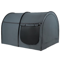 VEVOR Bed Tent, Pongee Fabric, 4 Doors Breathable Dream Tent with 7 mm Fiber Poles on Bed Privacy, Full Size Block out Light Sleeping Bed Canopy, Fit for Kids Playhouse and Adults Sleeping Tent