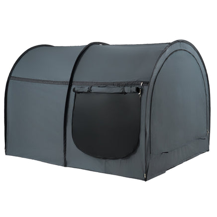 VEVOR Bed Tent, Pongee Fabric, 4 Doors Breathable Dream Tent with 7 mm Fiber Poles on Bed Privacy, Full Size Block out Light Sleeping Bed Canopy, Fit for Kids Playhouse and Adults Sleeping Tent