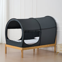 VEVOR Bed Tent, Pongee Fabric, 4 Doors Breathable Dream Tent with 7 mm Fiber Poles on Bed Privacy, Full Size Block out Light Sleeping Bed Canopy, Fit for Kids Playhouse and Adults Sleeping Tent