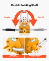 VEVOR Permanent Magnetic Lifter, 600 kg Pulling Capacity, Heavy Duty N42 Neodymium Lifting Magnet with Release Handle and Steel Hook, Used in Shop Crane and Hoist, for Lifting Plate Steel, Board