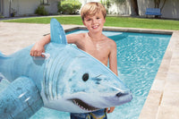 Bestway 1.83m x 1.02m Realistic Shark Pool Float Inflatable Rubber Ride on for Kids