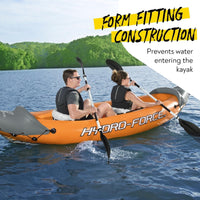 3.21m x 1.00m Rapid X2 Kayak for 2 with Hand Pump, Paddles, Seats, Fins and Storage Bag Two Seater