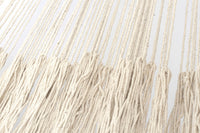 Outdoor undercover cotton Mayan Legacy hammock with hand crocheted tassels King Size Marble