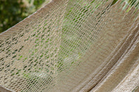 Outdoor undercover cotton Mayan Legacy hammock with hand crocheted tassels King Size Marble