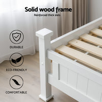 Artiss King Single Bed Frame and Bookshelf