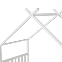 Artiss Bed Frame Wooden Base Kids Single Timber House Beds White