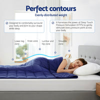 Giselle Bedding Weighted Blanket 11KG Kids Adults Heavy Gravity Relax Calm Blue
