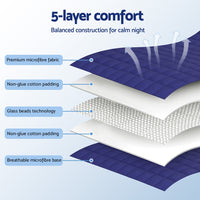 Giselle Bedding Weighted Blanket 11KG Kids Adults Heavy Gravity Relax Calm Blue