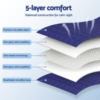 Giselle Bedding Weighted Blanket 6.8kg Kids Adults Heavy Gravity Relax Calm Blue