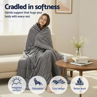Giselle 11KG Weighted Blanket Adults Kid Anti Anxiety Gravity Blankets Sherpa Fleece