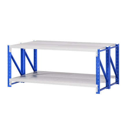 Giantz 2x 0.9M Garage Shelving Workbench Warehouse Rack