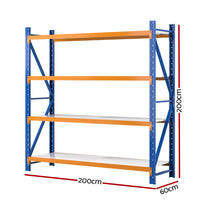 2Mx2M Garage Shelving Warehouse Rack Pallet Racking Storage Shelf Blue