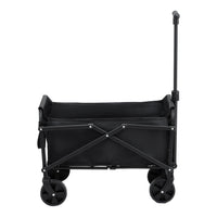 Gardeon Garden Cart Folding Trolley Camping Wagon Barrow Outdoor Beach Black