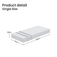 BedStory Single Memory Foam Mattress 20cm Cooling Gel Foam Mattress in a Box Medium Soft Feel