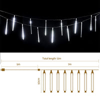Jingle Jollys 7M Christmas Lights Shower Light 288 LED Icicle Falling Metor