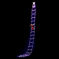 Jingle Jollys 3.5M Christmas Lights 300 LED Ladder Light with Santa Claus Decor