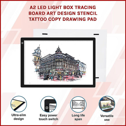 A2 LED Light Box Tracing Board Art Design Stencil Tattoo Copy Drawing Pad Home & Garden Kings Warehouse