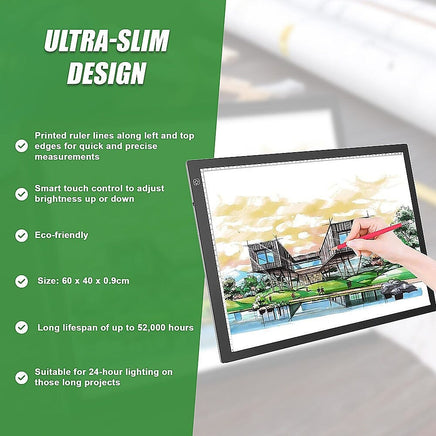 A2 LED Light Box Tracing Board Art Design Stencil Tattoo Copy Drawing Pad Home & Garden Kings Warehouse
