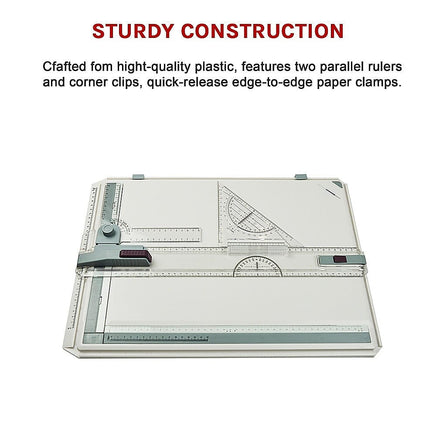 A3 Drawing Board Table with Parallel Motion and Adjustable Angle Drafting Home & Garden Kings Warehouse