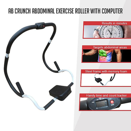 Ab Crunch Abdominal Exercise Roller with Computer Sports & Fitness Kings Warehouse
