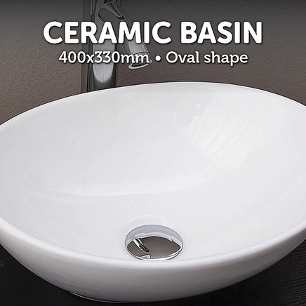 Above Counter Bathroom Vanity Oval Ceramic Basin Kings Warehouse