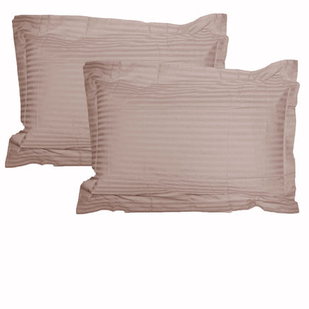 Accessorize 325TC Pair of Stripe Jumbo / Queen Pillowcases Blush Home & Garden Kings Warehouse