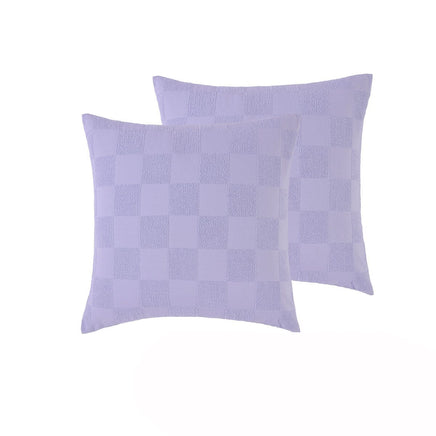 Accessorize Pair of Tipo Lilac Chenille European Pillowcases 65 x 65cm Home & Garden Kings Warehouse