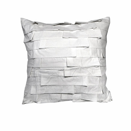 Accessorize Pleats White 45x45 cm Square Filled Cushion Home & Garden Kings Warehouse