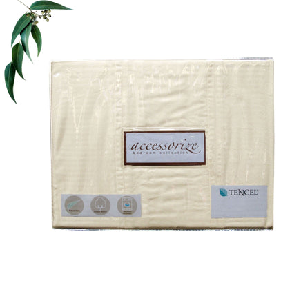 Accessorize Tencel Cotton Blend Quilt Cover Cream (Also Known as Stone) King Home & Garden Kings Warehouse