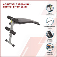 Adjustable Abdominal Crunch Sit Up Bench Sports & Fitness Kings Warehouse