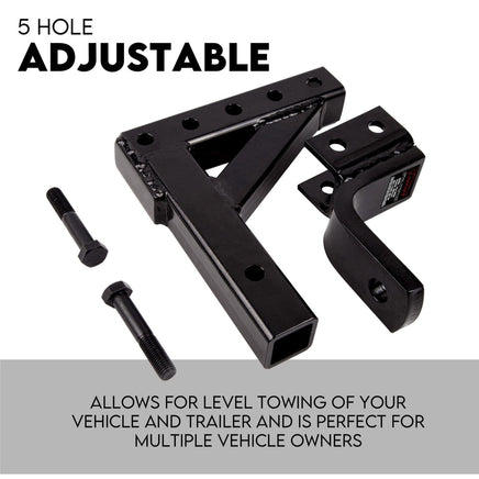 Adjustable Drop Towbar Tow Bar Ball Mount Tongue Hitch Trailer Car 3500KG Home & Garden Kings Warehouse