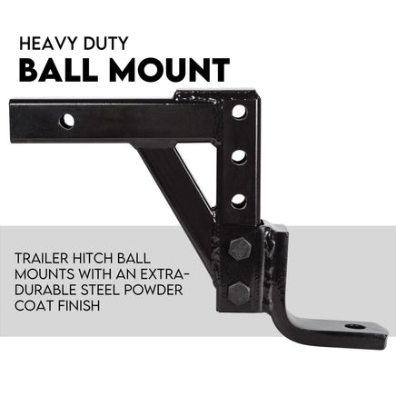Adjustable Drop Towbar Tow Bar Ball Mount Tongue Hitch Trailer Car 3500KG Home & Garden Kings Warehouse