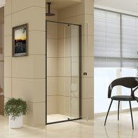 Adjustable Semi Frameless Shower Screen (74~82) x 195cm Australian Safety Glass Furniture Kings Warehouse