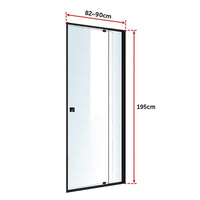Adjustable Semi Frameless Shower Screen (82~90) x 195cm Australian Safety Glass Furniture Kings Warehouse