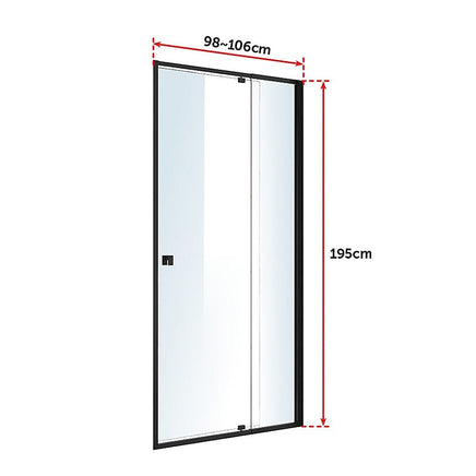 Adjustable Semi Frameless Shower Screen (98~106) x 195cm Australian Safety Glass Furniture Kings Warehouse