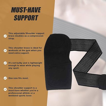 Adjustable Shoulder Support Brace Strap Compression Bandage Wrap Health & Beauty Kings Warehouse