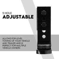 Adjustable Tow Bar Hitch Black Towbar Ball Sports & Fitness Kings Warehouse