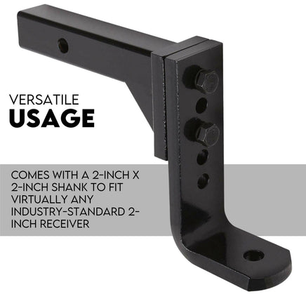 Adjustable Tow Bar Hitch Black Towbar Ball Sports & Fitness Kings Warehouse