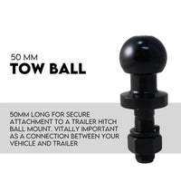 Adjustable Tow Bar Hitch Black Towbar Ball Sports & Fitness Kings Warehouse