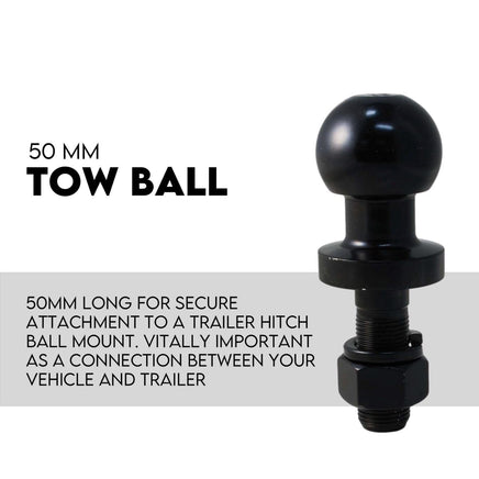 Adjustable Tow Bar Hitch Black Towbar Ball Sports & Fitness Kings Warehouse