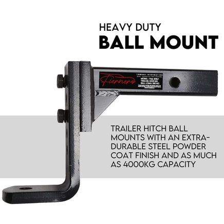 Adjustable Tow Bar Hitch Black Towbar Ball Sports & Fitness Kings Warehouse